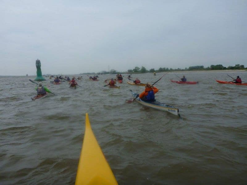 Blick aus dem Boot beim Start
